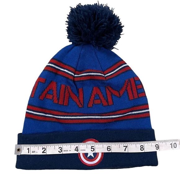 Disney ~ Captain America Beanie with Pompom - Picture 8 of 8
